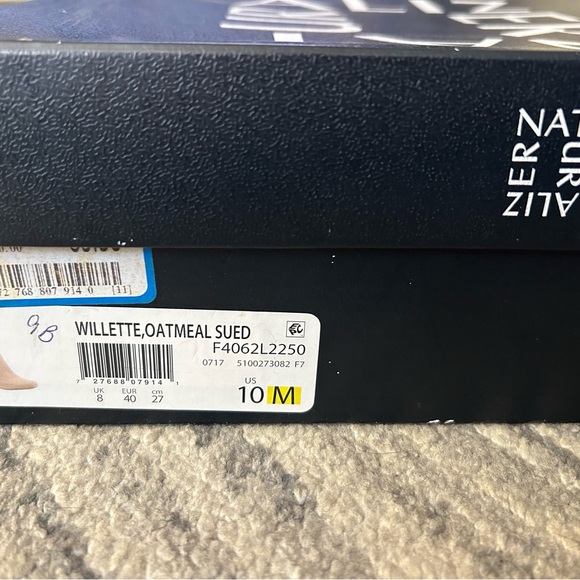 Ladies Oatmeal Colored Suede Booties - Picture 2 of 8